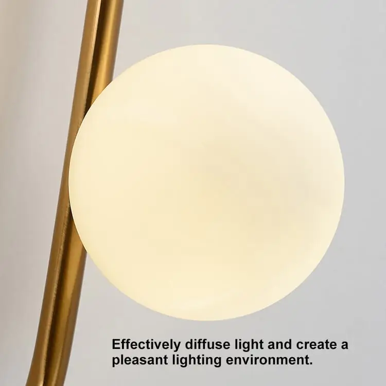 Gold Metal Acrylic Pipe LED Wall Lamp Compatible with Living Room - Image 2