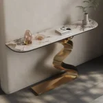 Wave Luxury Design Stainless Steel Console Decorative Porch Table - Image 7
