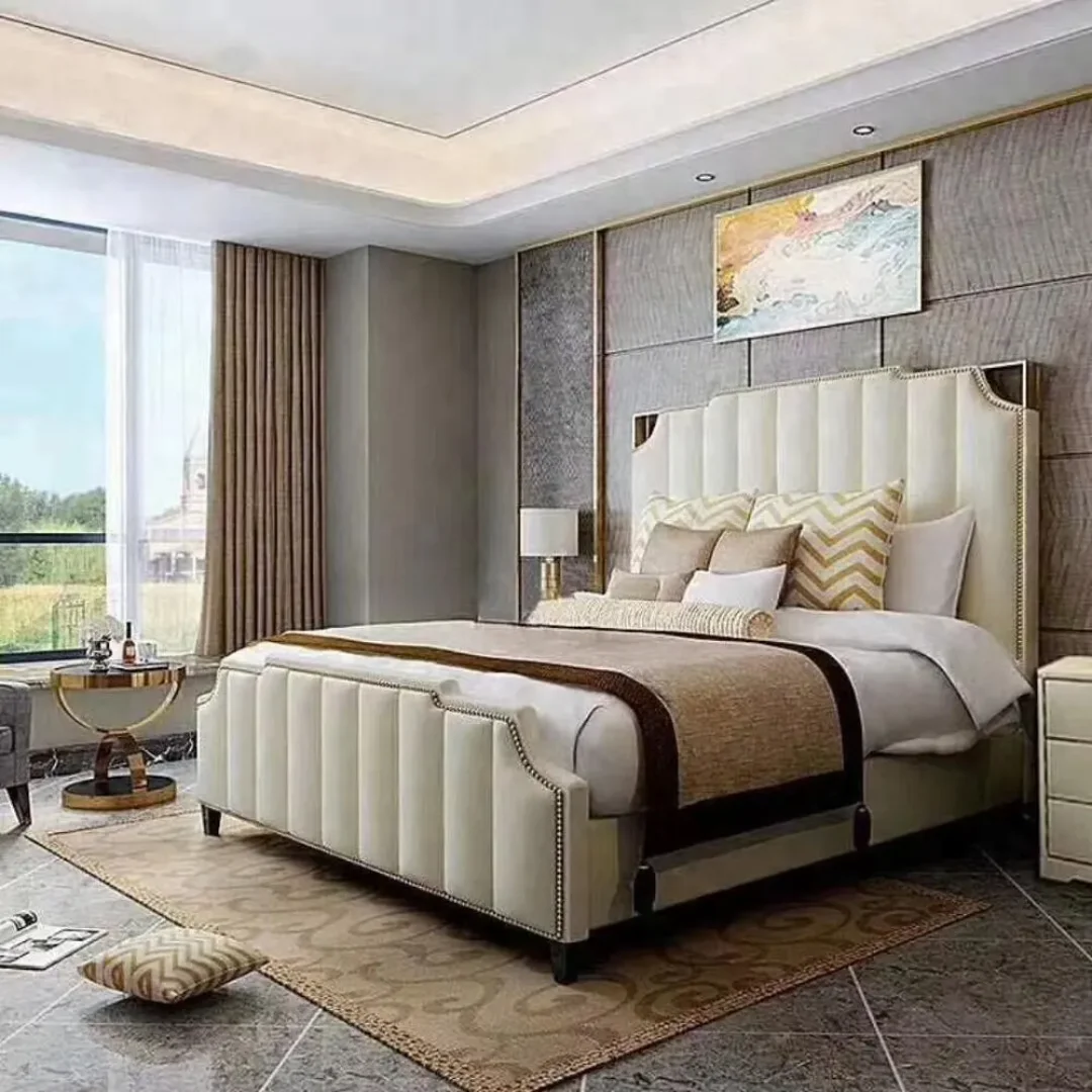 Alpine PU Leather Bed King Size Hydraulic Storage Bed - Image 5