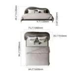 Aliana Queen Size Contemporary Mininalist style Upholstered Bed Low Profile Faux Leather - Image 8