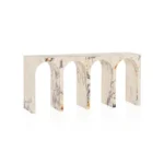 Stonex Italian style luxury living room furniture corner table hallway marble console table - Image 3