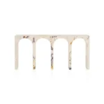 Stonex Italian style luxury living room furniture corner table hallway marble console table - Image 2