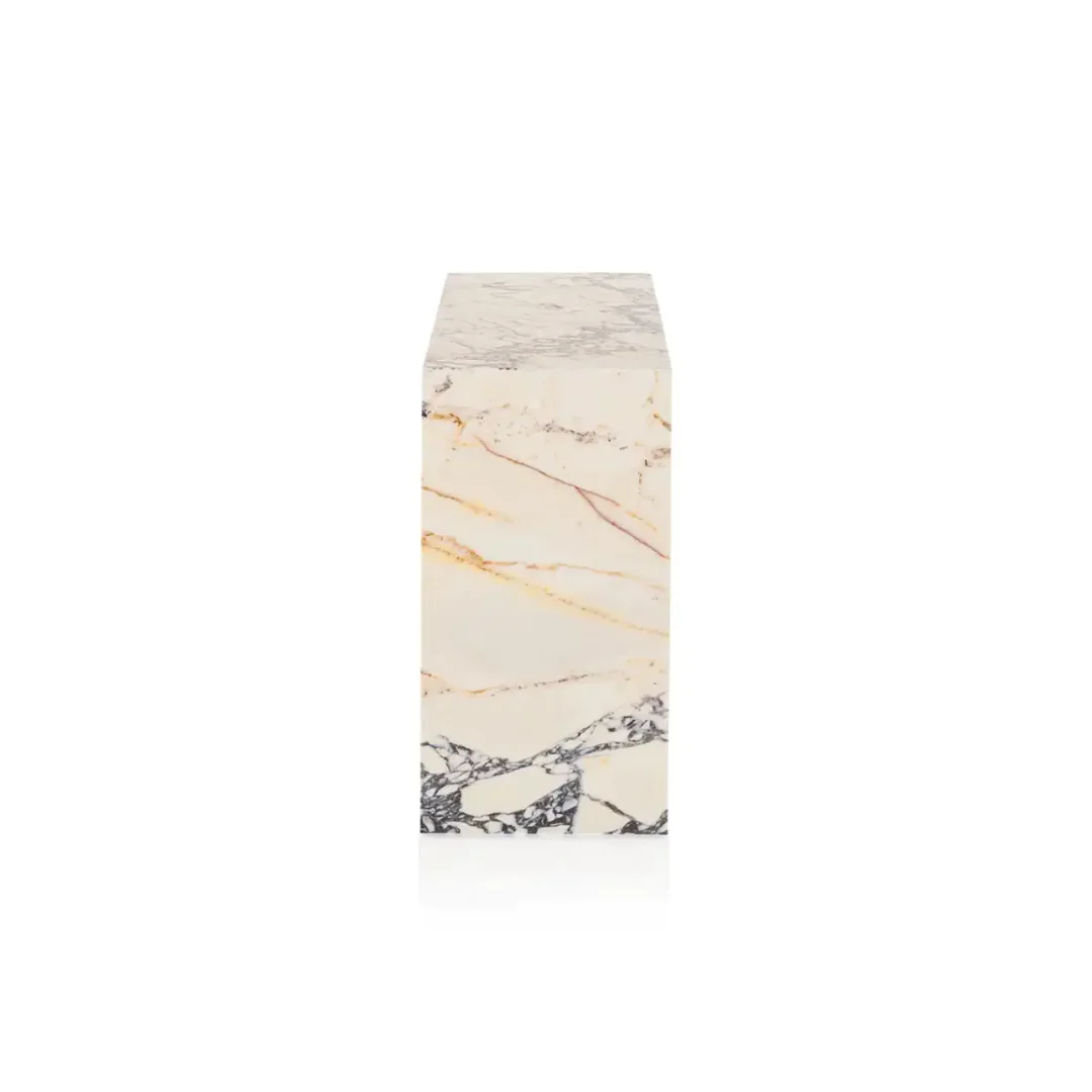 Stonex Italian style luxury living room furniture corner table hallway marble console table - Image 5