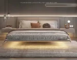 Luxury & Classy modern King bed room furniture bedroom set bed frame solid wooden - Image 6