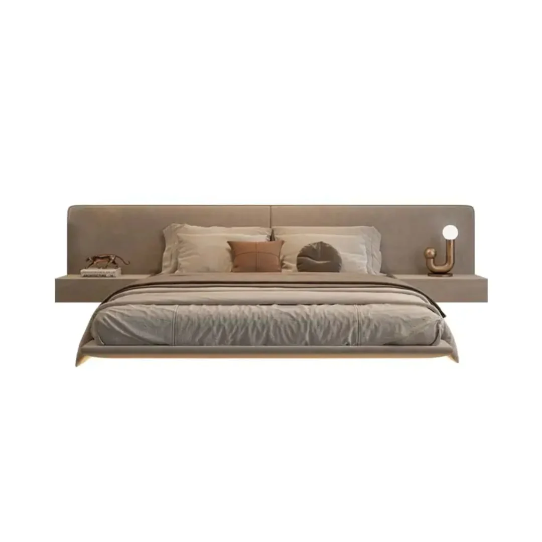 Luxury & Classy modern King bed room furniture bedroom set bed frame solid wooden - Image 4