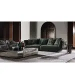 Exeon Modern High End Coffee Table Mirror Gold Finish with marble Elegant Table - Image 4