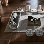 Exeon Modern High End Coffee Table Mirror Gold Finish with marble Elegant Table - Image 9