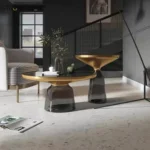 Sebastian Herkner Luxury design simple post-modern personality creative retro metal round corner tea table
