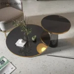 Sebastian Herkner Luxury design simple post-modern personality creative retro metal round corner tea table - Image 3