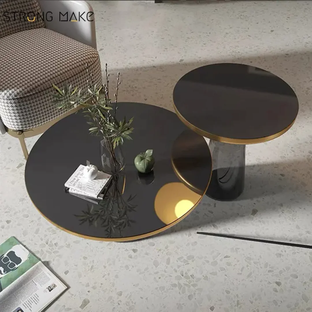 Sebastian Herkner Luxury design simple post-modern personality creative retro metal round corner tea table - Image 3