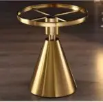 Lambda luxury gold leg modern marble top round side end table - Image 2