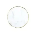 Lambda luxury gold leg modern marble top round side end table - Image 6