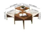 Crosby Premium Walnut & Stone Low Coffee Table – Modern Elegance for Sophisticated Living - Image 7