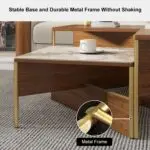 Crosby Premium Walnut & Stone Low Coffee Table – Modern Elegance for Sophisticated Living - Image 8
