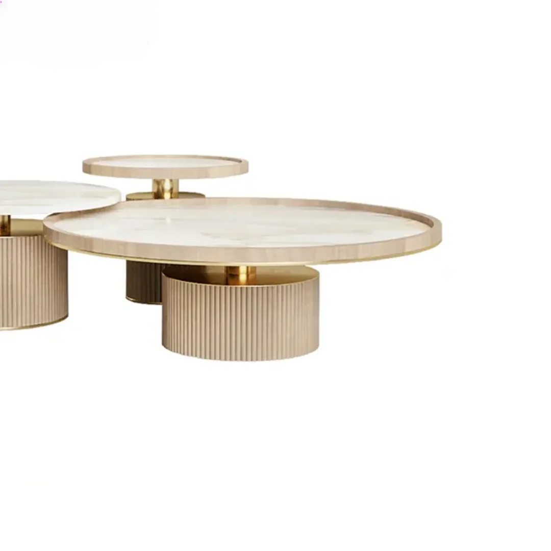 Gracias Modern French Round Coffee Table Set – Minimalist Luxury in Three Sizes - Image 4