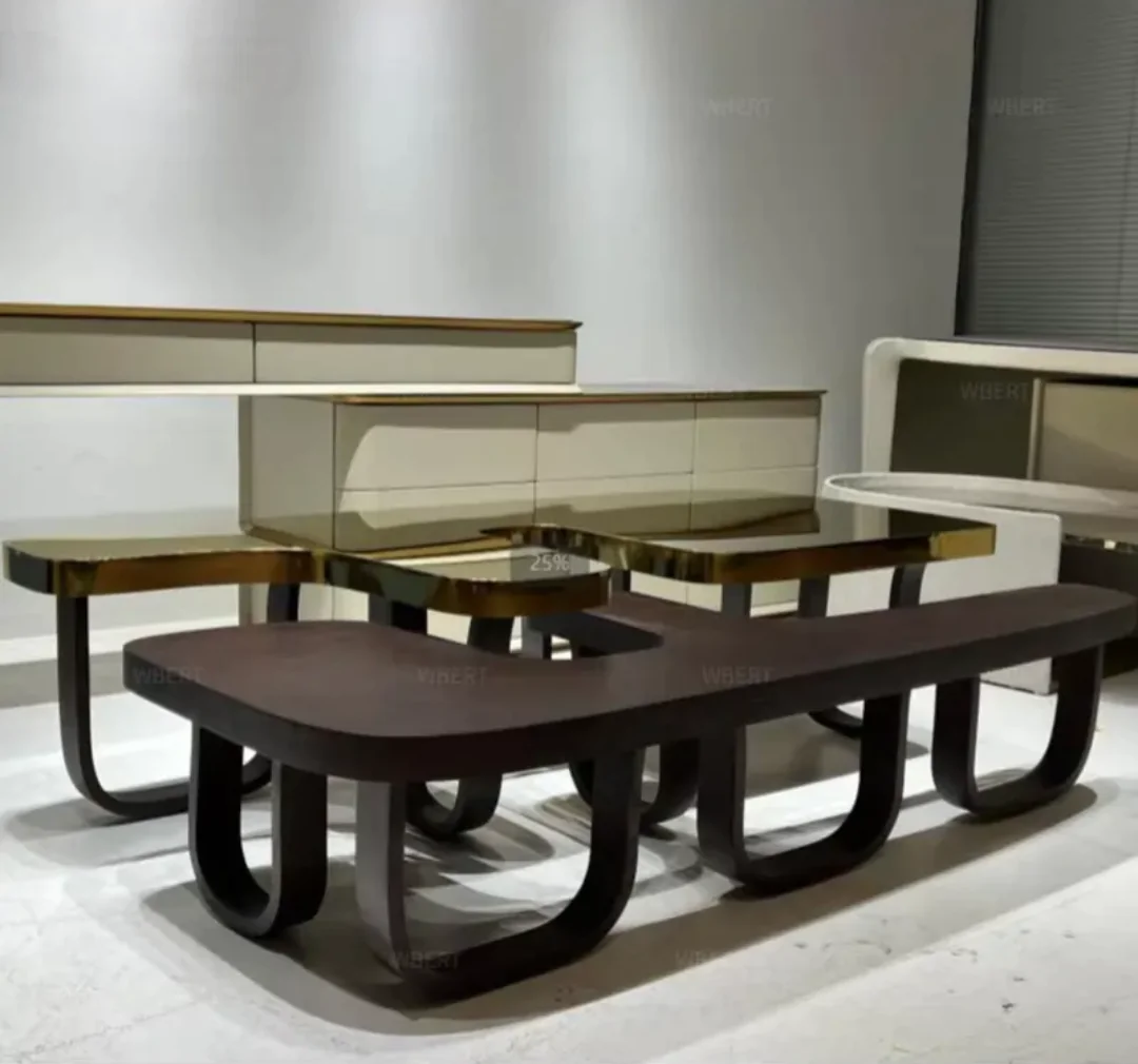 Crosby Post-Modern Leisure Luxury Coffee Table - Image 6