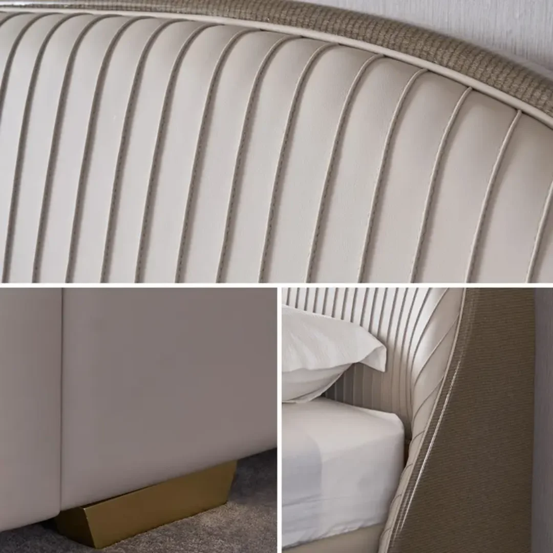 Reflex Modern Italian Design Luxury Bed King Size Modern Leather Bed - Image 6