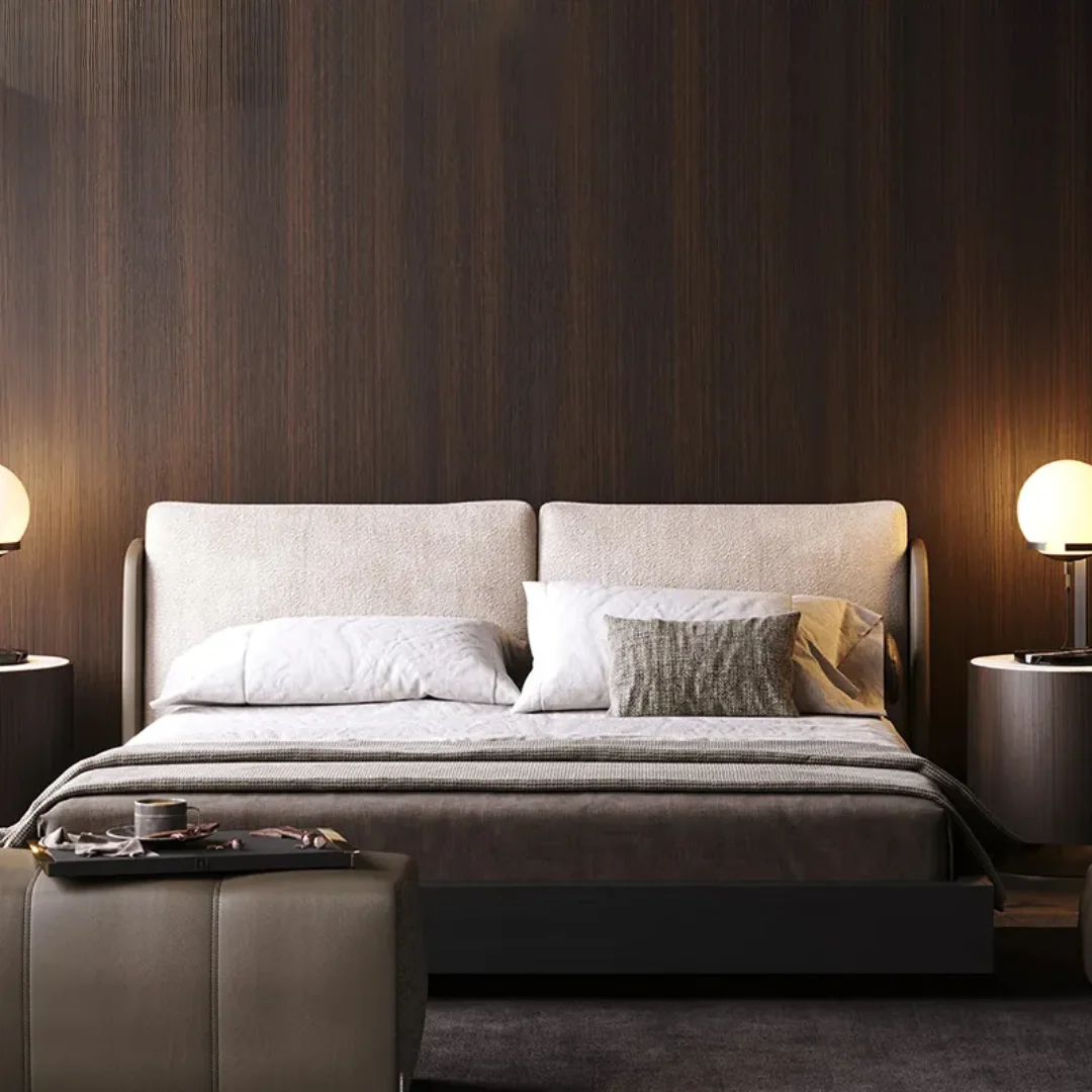COMFORT Modern Italian Design Luxury Bed King Size Modern Leather Bed - Image 2
