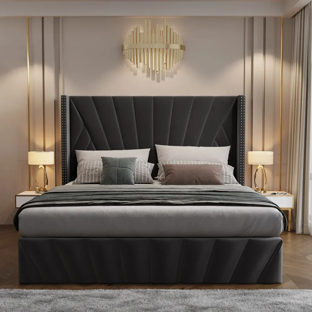Kurtney Modern Italian Design Leather King Size Bed Copy - Image 5