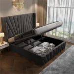 Kurtney Modern Italian Design Leather King Size Bed Copy - Image 6
