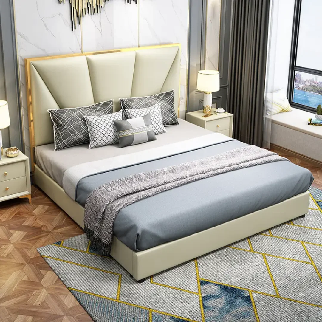 Carnegie Modern Italian Design Luxury Leather Bed King Size - Image 3