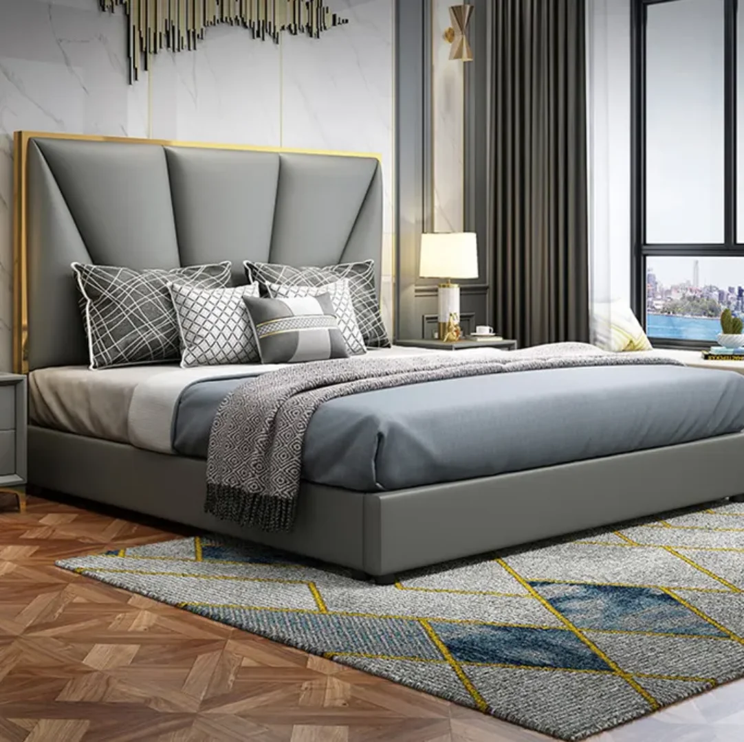 Carnegie Modern Italian Design Luxury Leather Bed King Size - Image 6