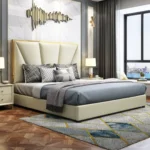 Carnegie Modern Italian Design Luxury Leather Bed King Size