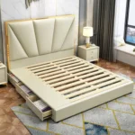 Carnegie Modern Italian Design Luxury Leather Bed King Size - Image 5