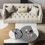 Alex Modern Design Round shape marble top luxury Coffee Table - Image 12