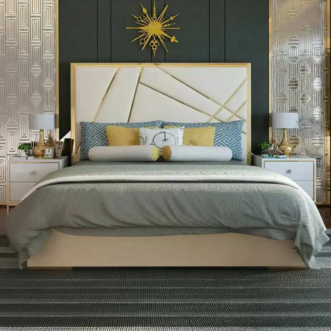Cuyler Modern Italian Design Leather King Size Bed - Image 2