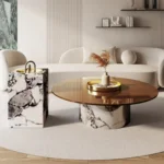 Epps Contemporary Round & Marble Coffee Table Set – Functional Elegance for Modern Living Spaces - Image 3