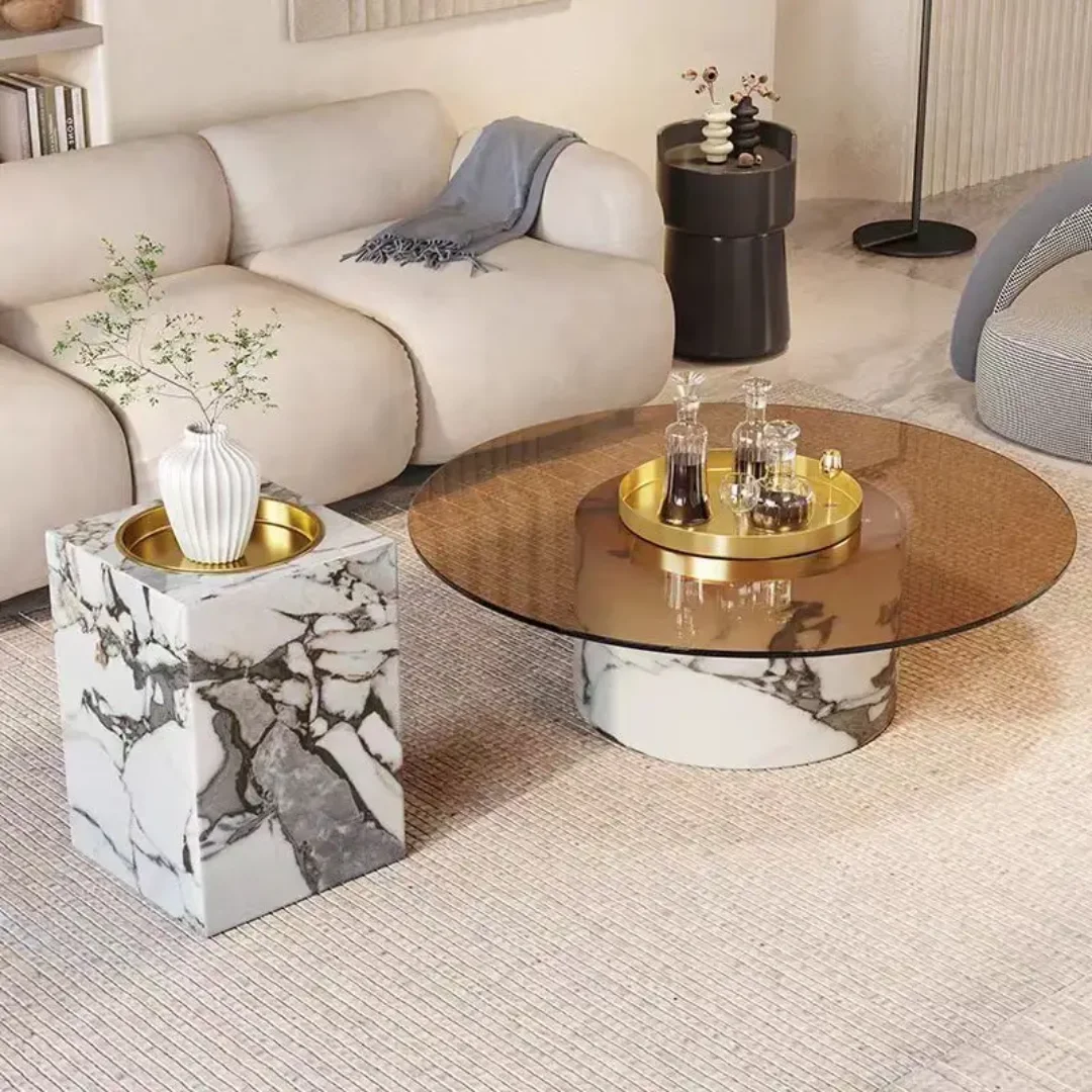 Epps Contemporary Round & Marble Coffee Table Set – Functional Elegance for Modern Living Spaces - Image 6