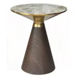Cona Table Agate Stainless Steel Gold Leg (Pair)