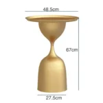 Apex Modern Round Black & Gold Metal End Table - Image 5