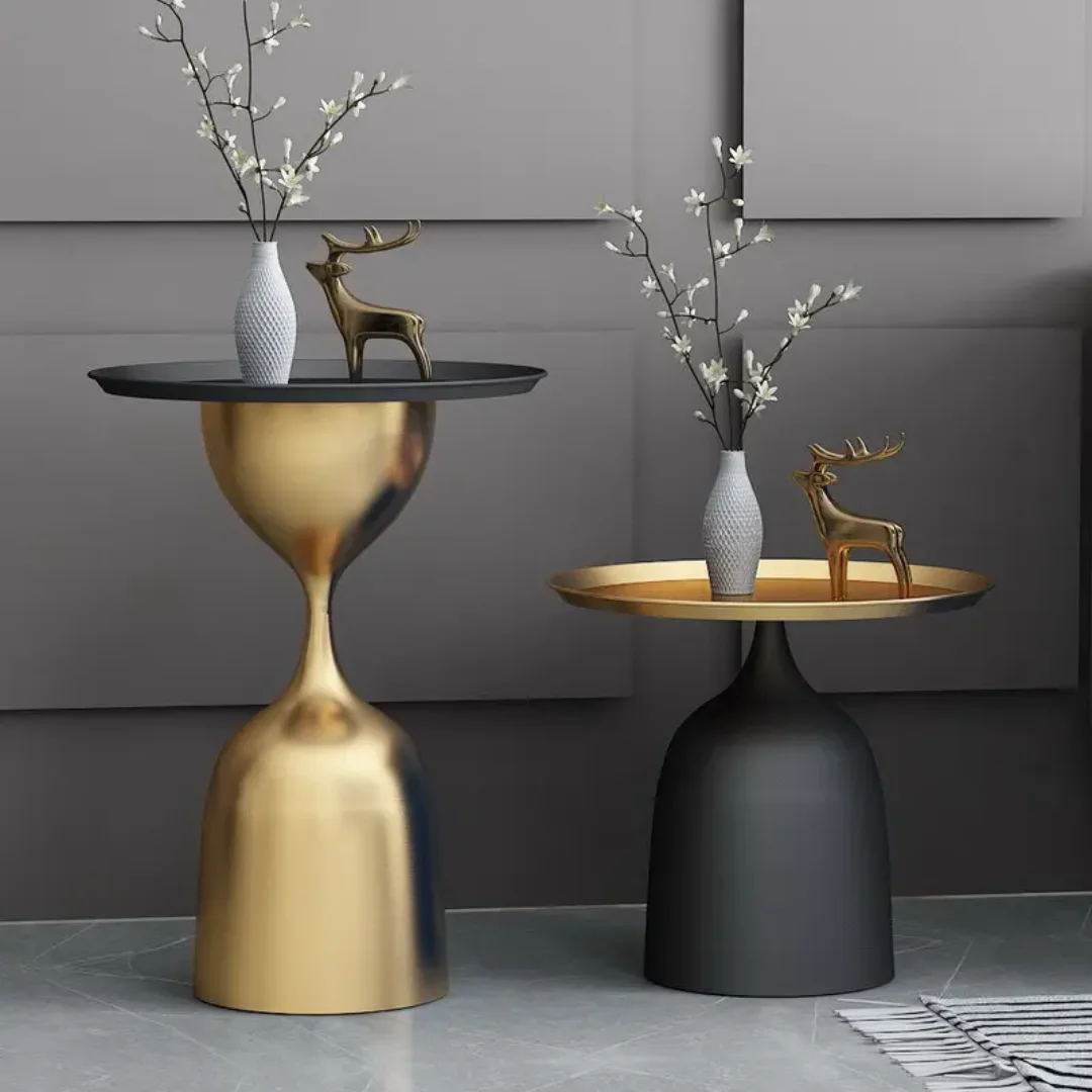2025/05/1000169040.png Apex Modern Round Black & Gold Metal End Table - Image 1