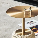 Marcella Gold Metal Legs Contemporary end Table