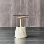 Marcella Gold Metal Legs Contemporary end Table - Image 6
