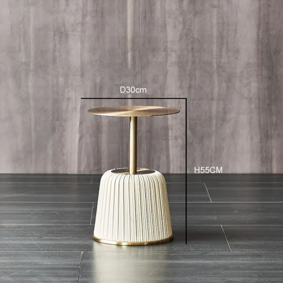 Marcella Gold Metal Legs Contemporary end Table - Image 6