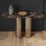 Venisa Stainless Steel Console Table with Marble Top - Modern Luxury for Your Home - Image 5