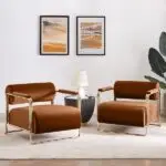 Zolato Contemporary Velvet Fabric Leisure Chair - Stylish & Durable - Image 3