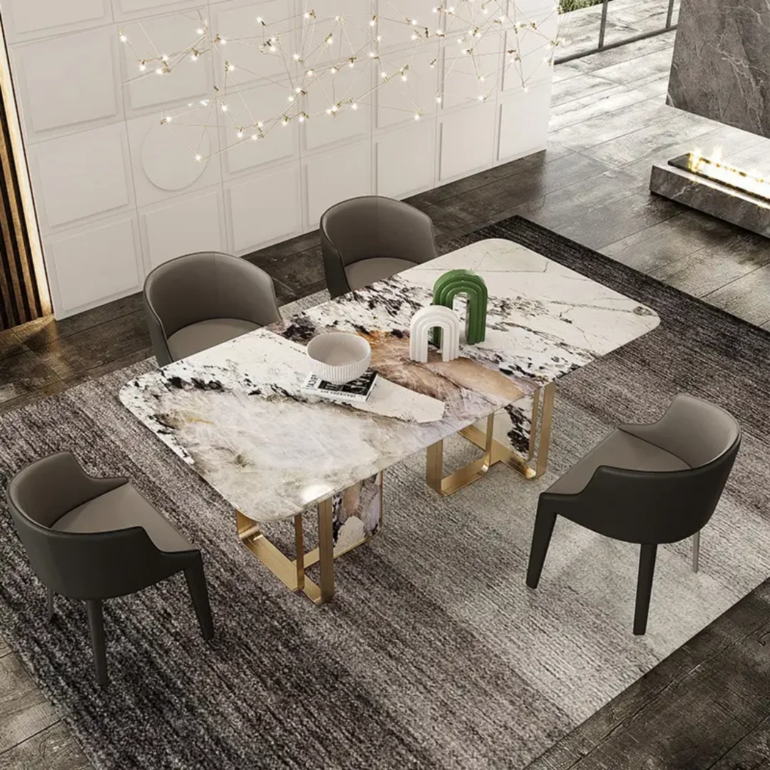 2025/05/1000170099.png Angus Dining Table Stainless Steel Golden Leg + Natural Marble Top Table - Image 1