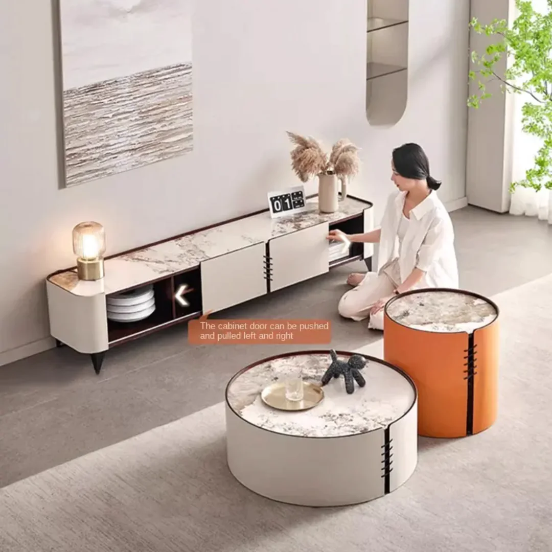 Cobblerz Coffee table set Saddle Leather Tea Table Set - Image 4
