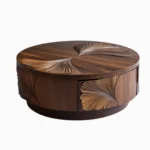 IndiSheesham Round Coffee Table - Image 3