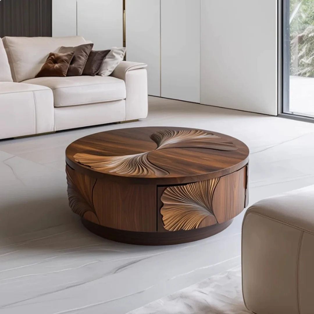 IndiSheesham Round Coffee Table - Image 4