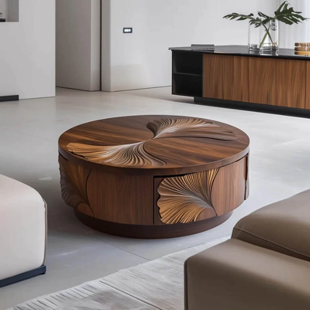 IndiSheesham Round Coffee Table - Image 5