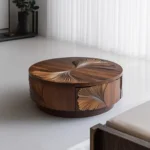 IndiSheesham Round Coffee Table
