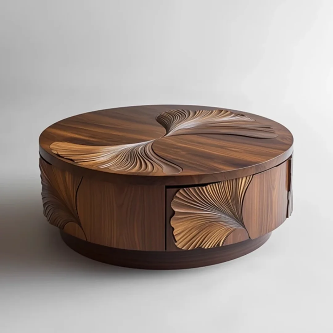 IndiSheesham Round Coffee Table - Image 2