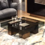 Temzz Modern Rectangular stainless steel coffee Table - Image 3