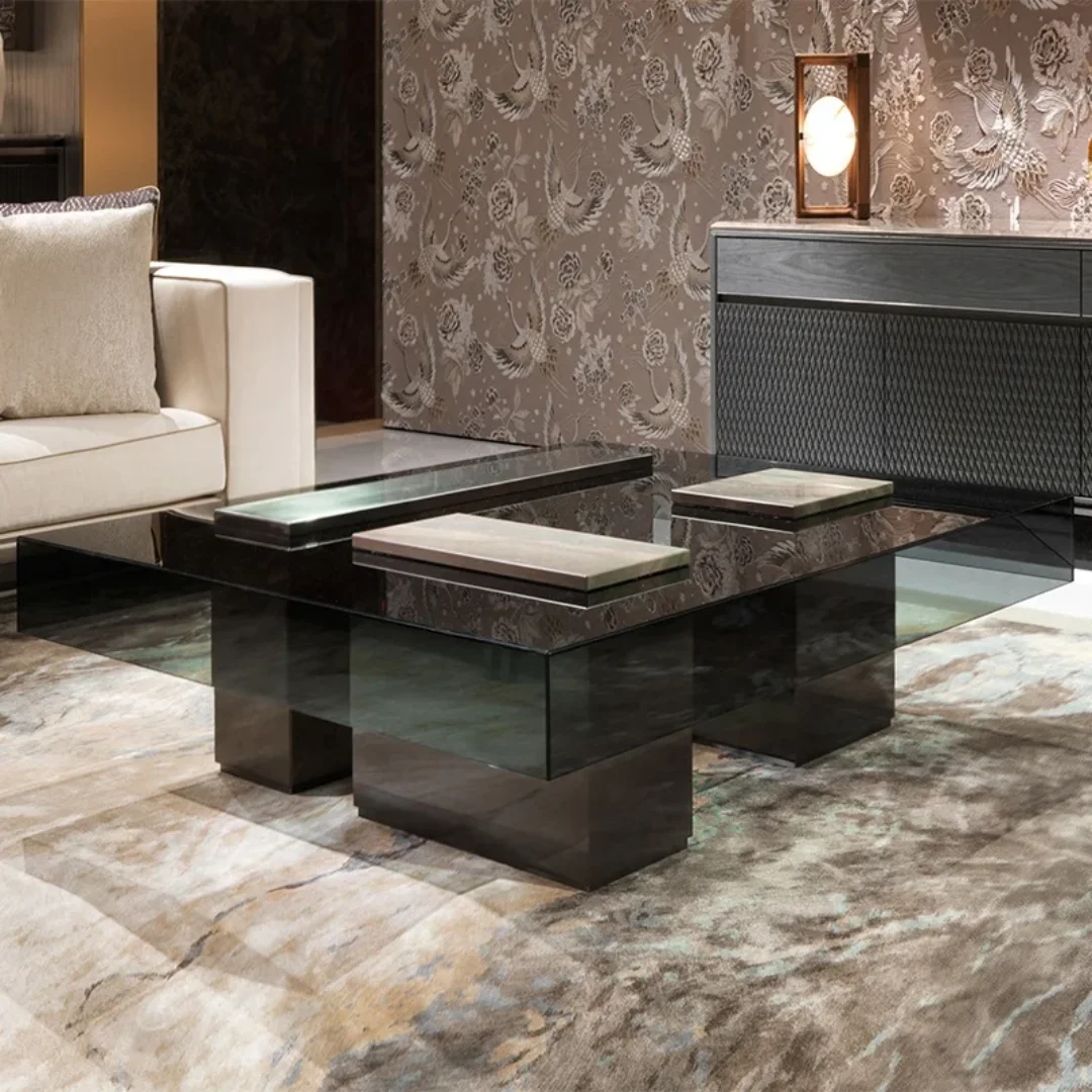 Temzz Modern Rectangular stainless steel coffee Table - Image 5