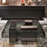 Temzz Modern Rectangular stainless steel coffee Table - Image 7
